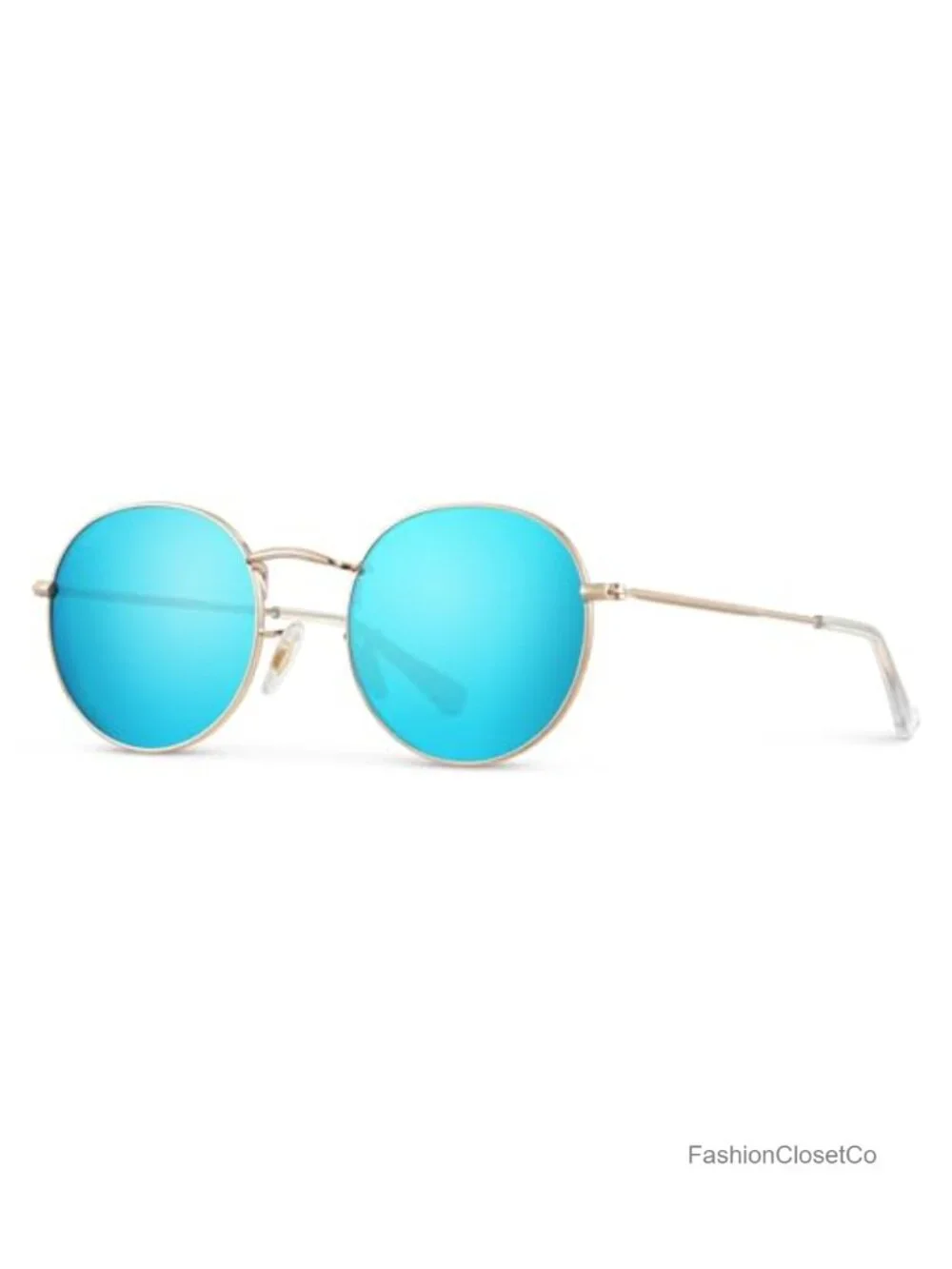 Stainless Steel Round Sunglasses with Polarized Lenses